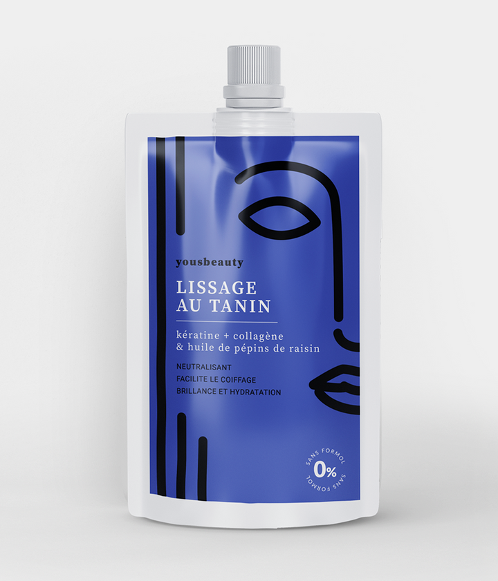 Lissage au tanin à l’huile de pepins de raisin + shampoing clarifiant