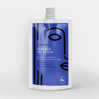 Kit lissage au tanin aux pépins de raisin avec shampoing clarifiant yousbeauty – brillance et hydratation naturelles.